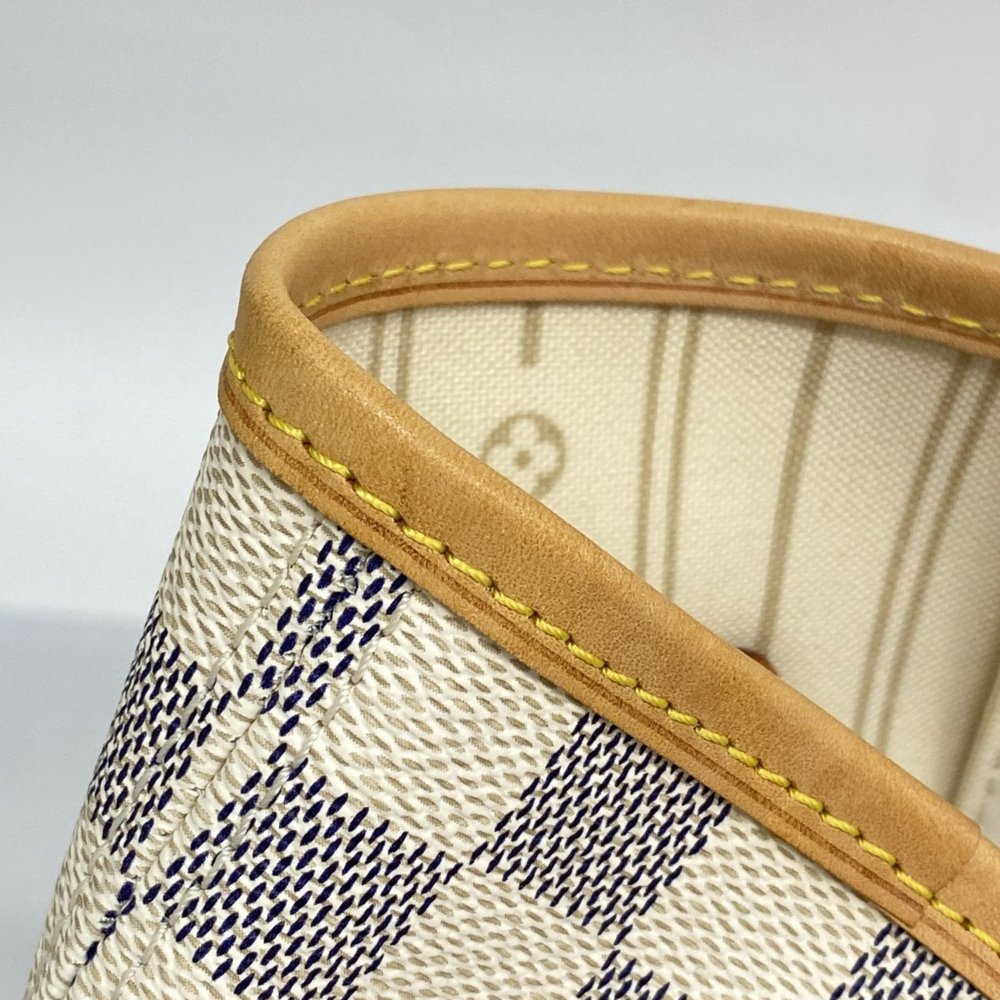LOUIS VUITTON White Damier Neverfull MM Tote Bag - Picture 7 of 9